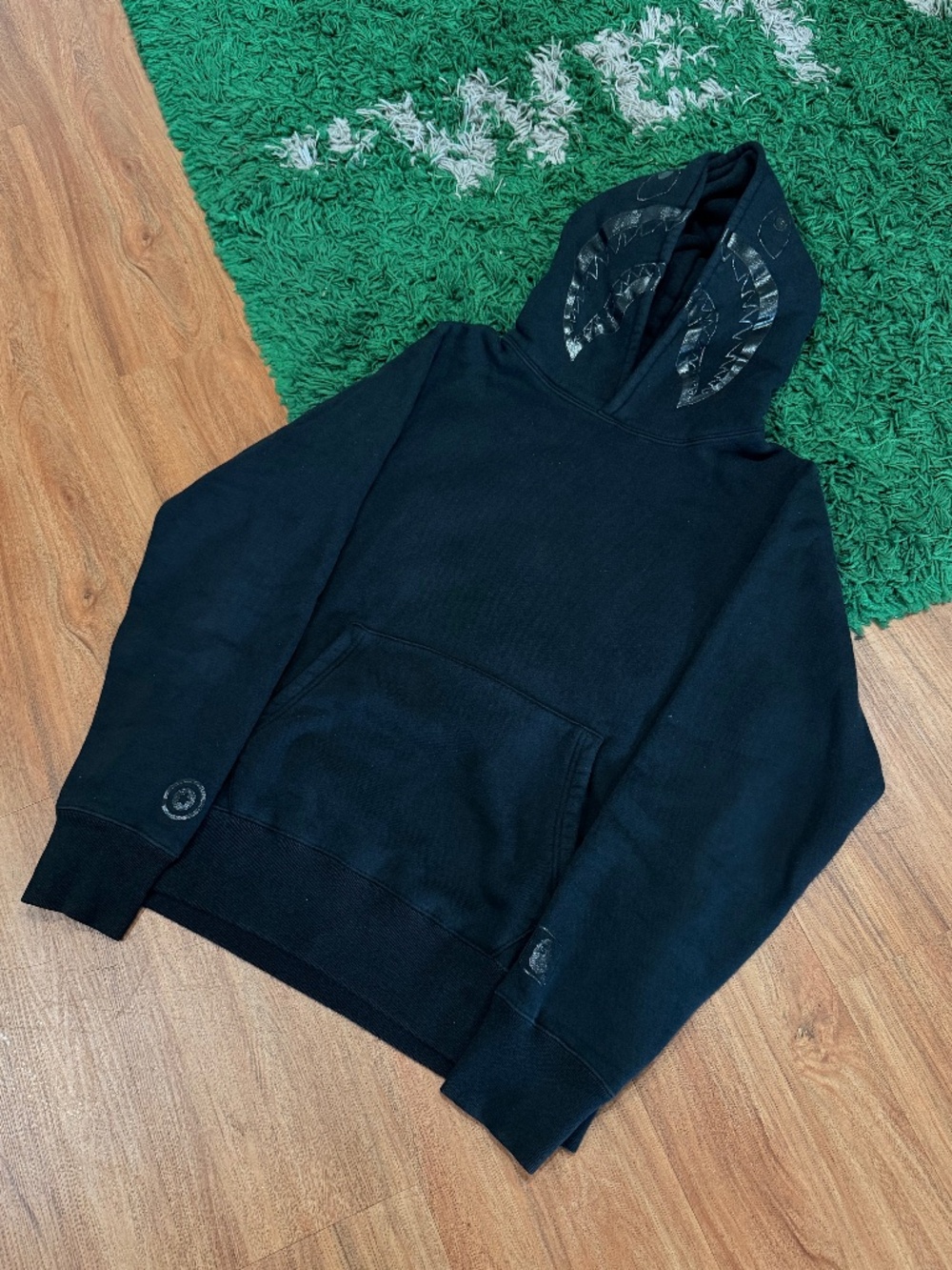 BAPE - CDG Shark Hoodie Black - Size Large - PreOwned